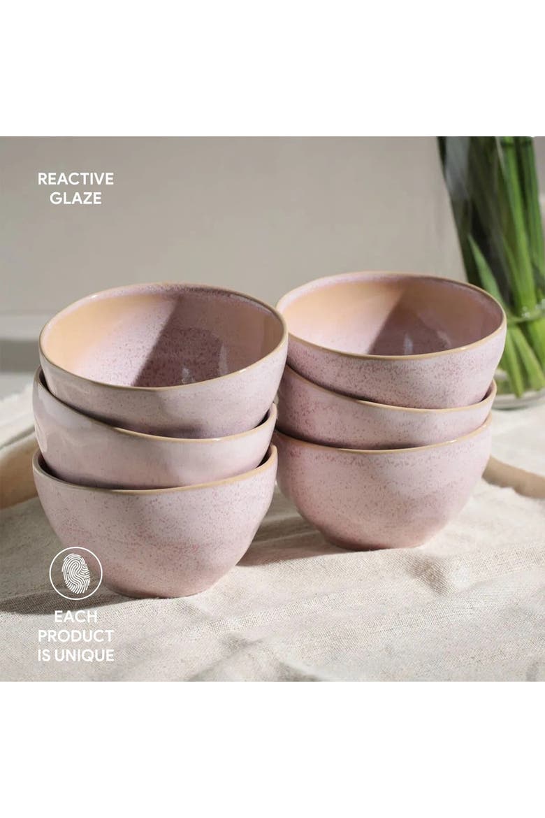 Organic Soup/Dessert Bowl Set of 6, Alternate, color, Litchi