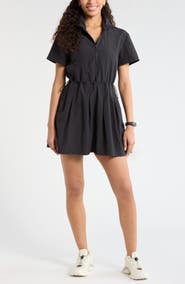 Zella Nylon Pleated Fit & Flare Dress