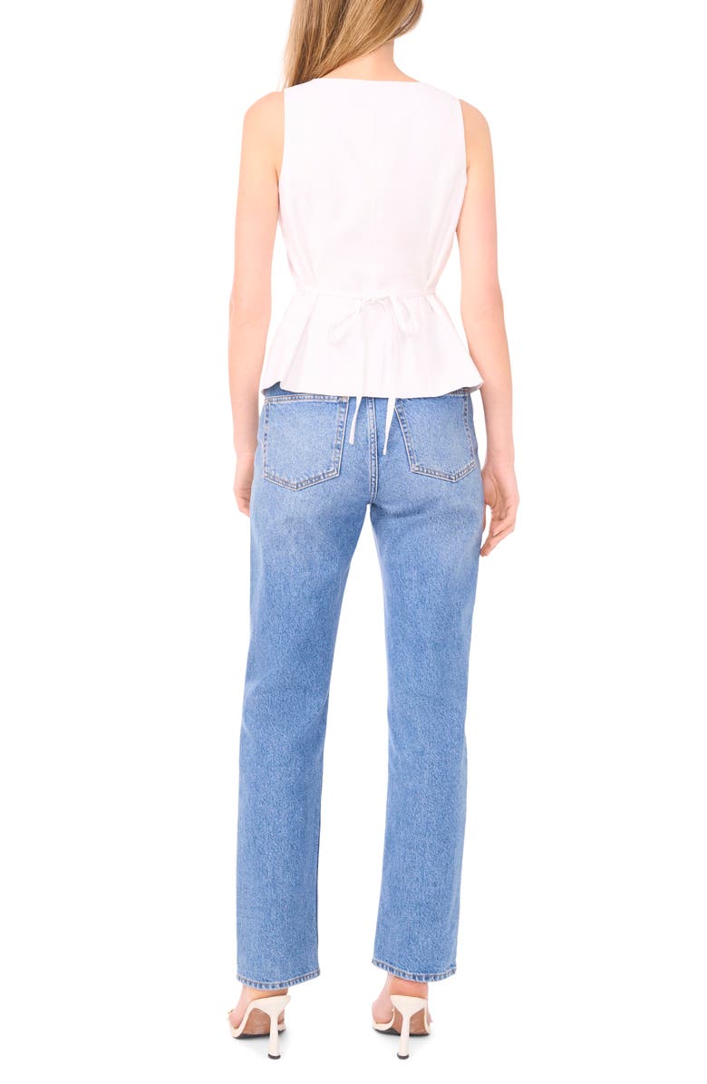 Parker The Amayah Linen Blend Vest, Alternate, color, Bright White