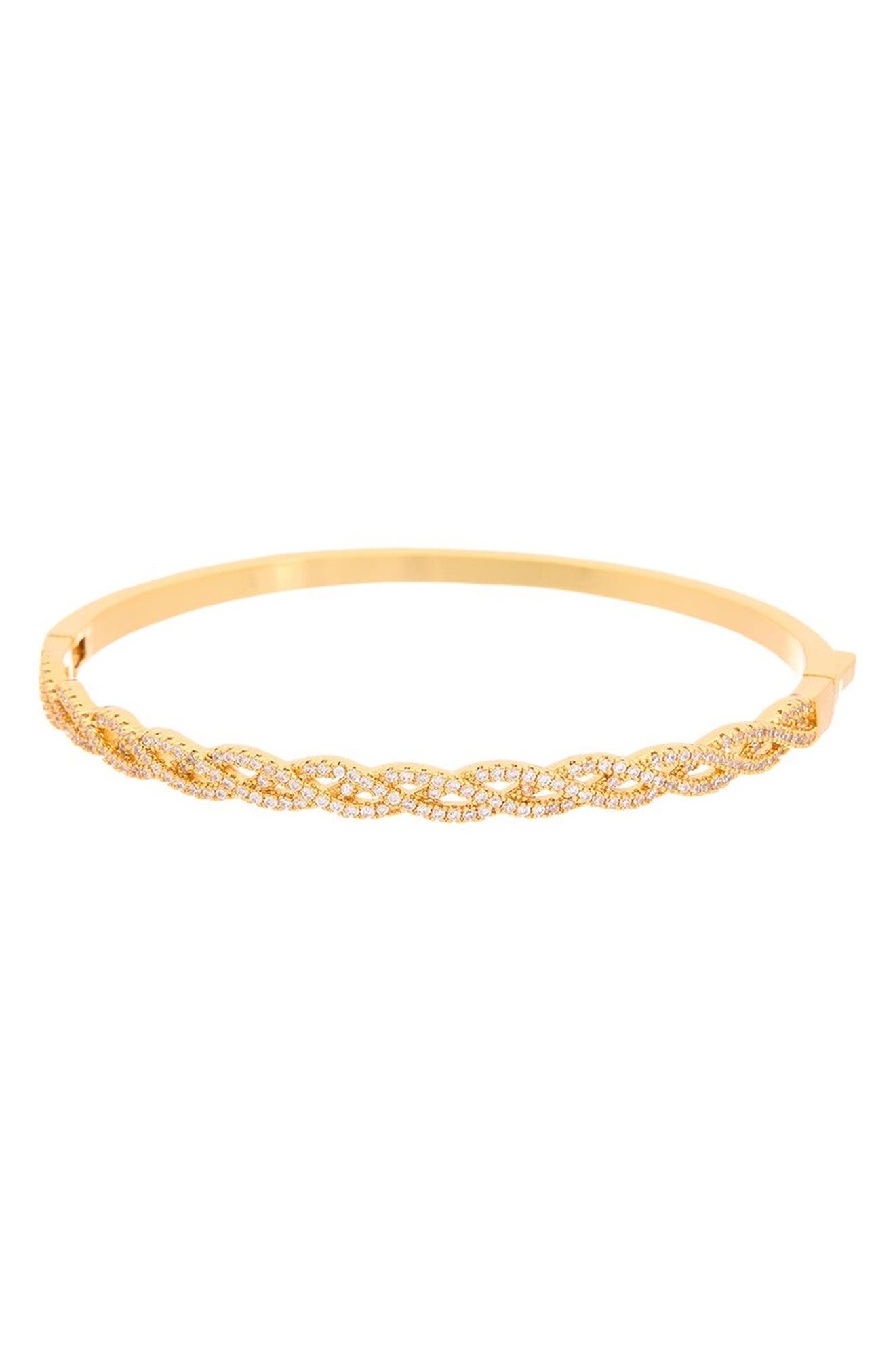 Braided Cubic Zirconia Bangle