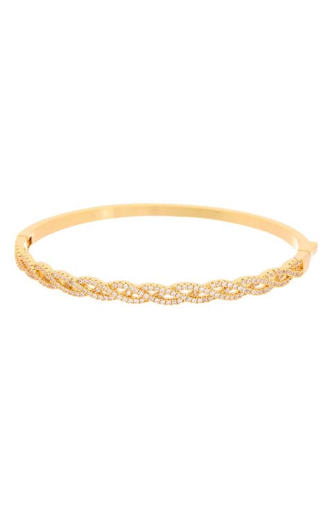 Braided Cubic Zirconia Bangle