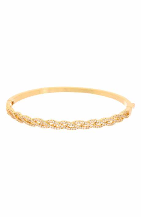 Braided Cubic Zirconia Bangle