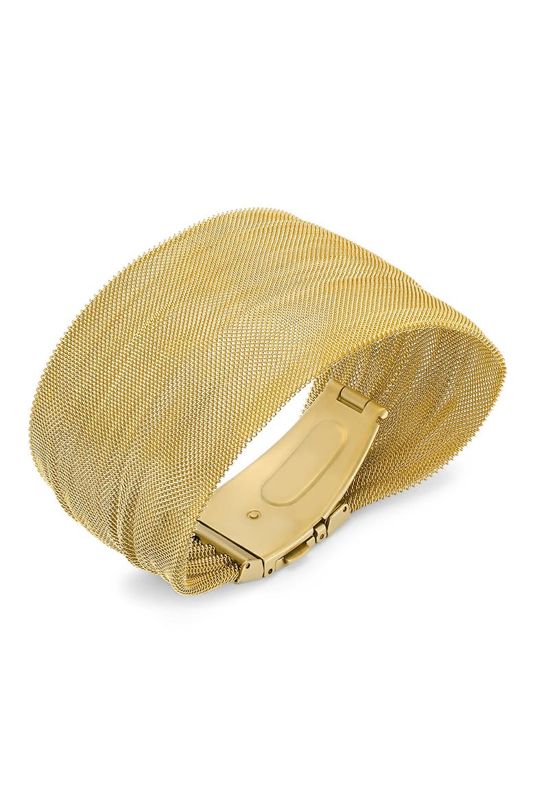 Stainless Steel Mesh Bracelet, Main, color, GOLD