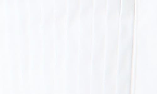 Akris Pleated Bib Stretch Poplin Button-up Shirt In White