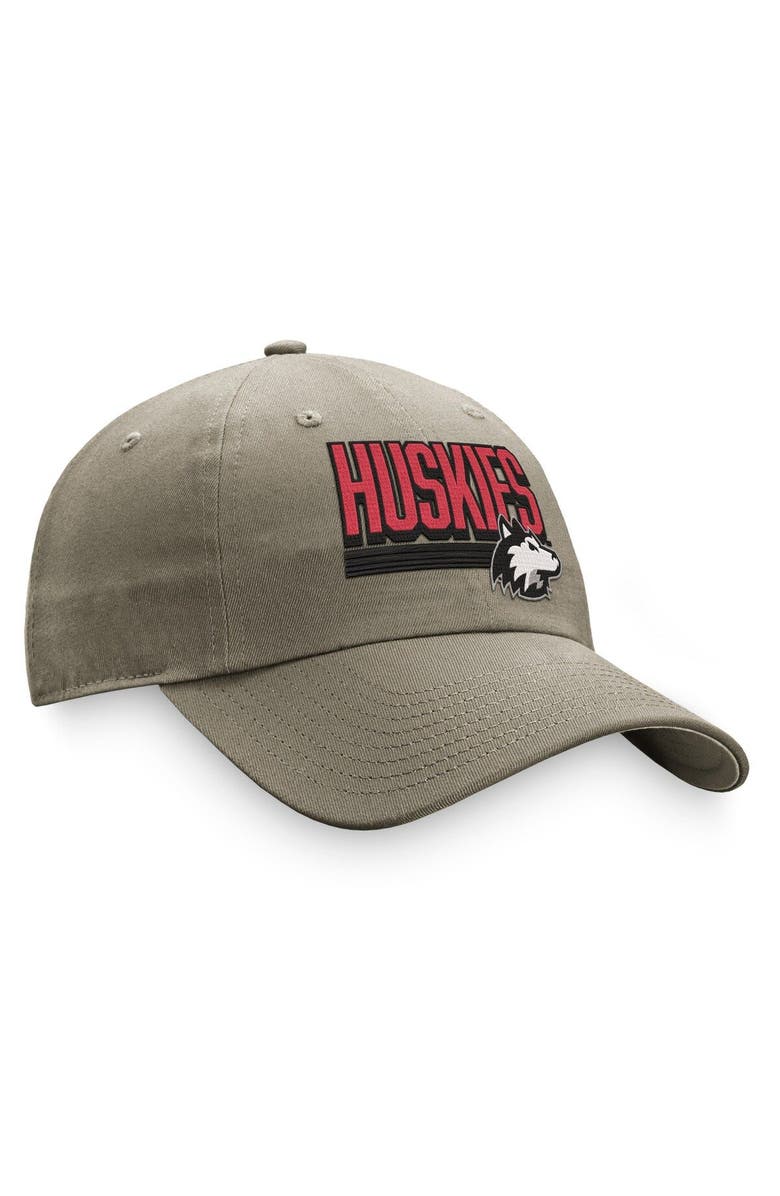 TOP OF THE WORLD Men's Top of the World Khaki Northern Illinois Huskies Slice Adjustable Hat, Alternate, color, Khaki