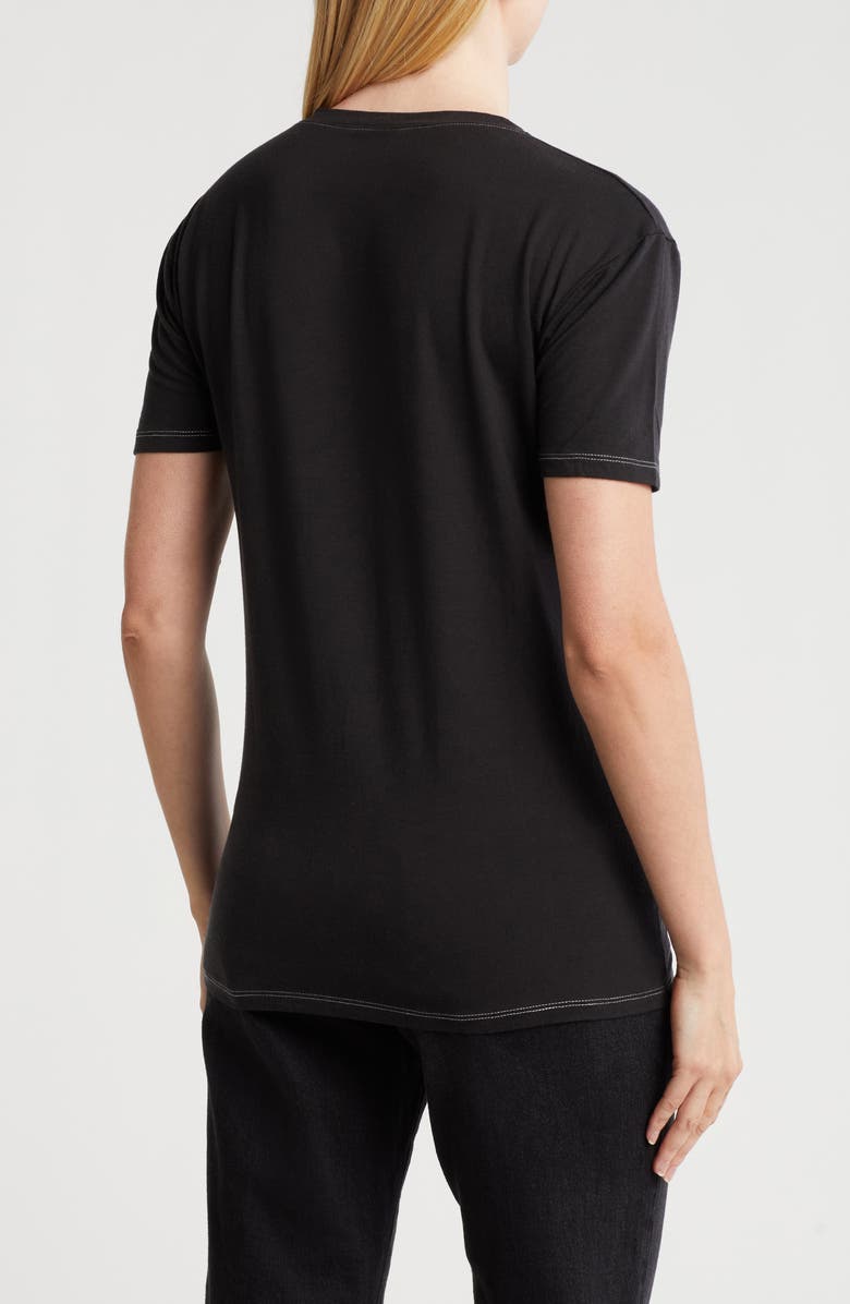 GO COUTURE V-Neck Pocket T-Shirt, Alternate, color, Black