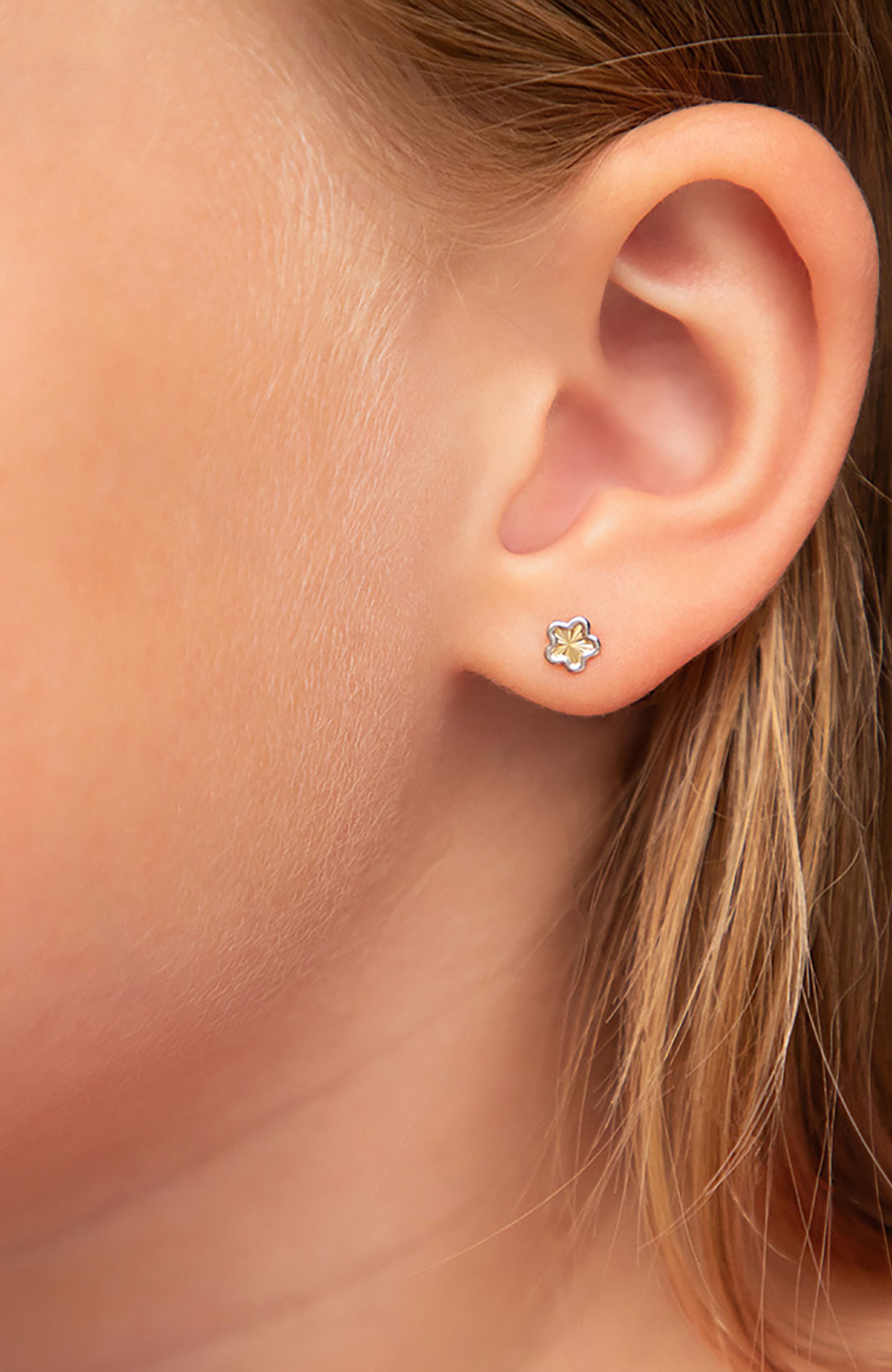 In Season Jewelry 14k Two Tone Flower Earrings | Nordstrom
