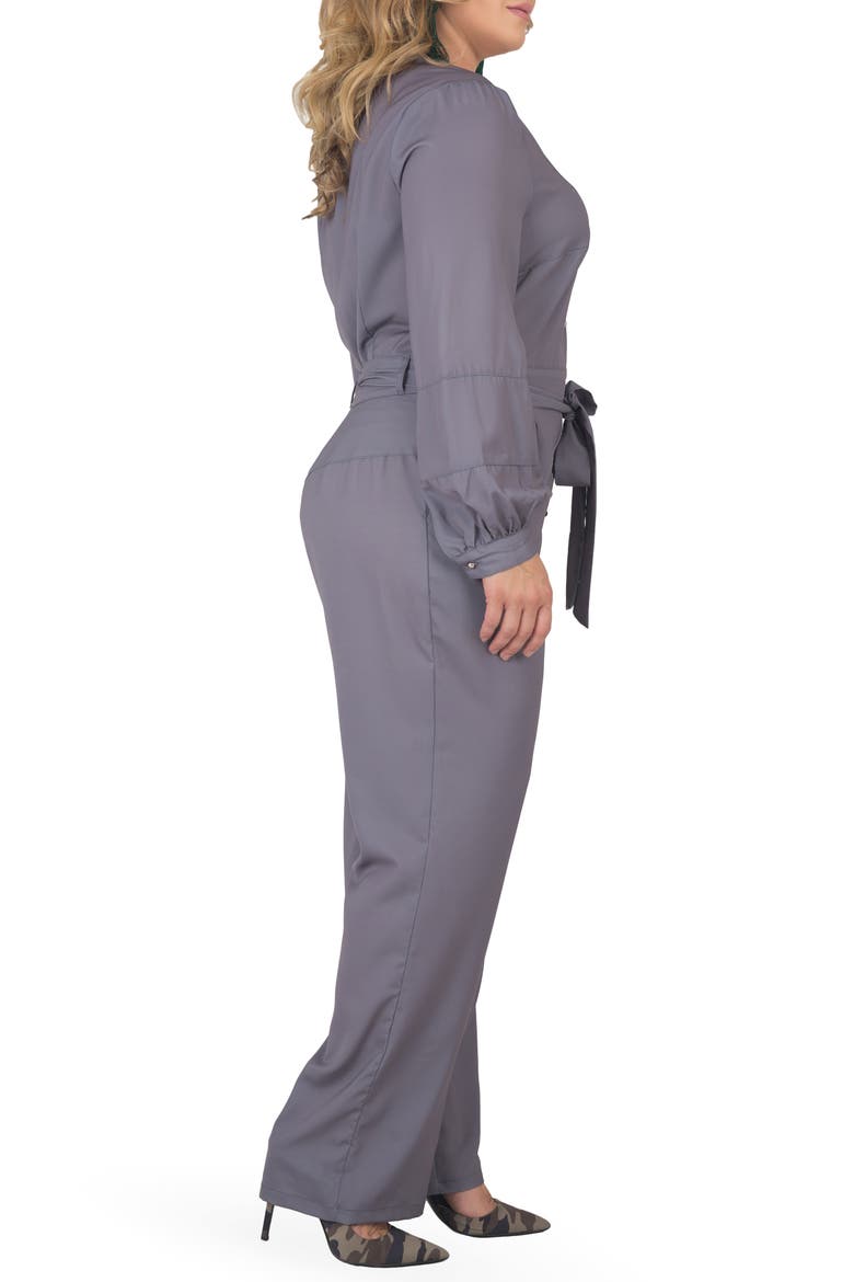 Long Sleeve Jumpsuit, Alternate, color, LIGHT GREY