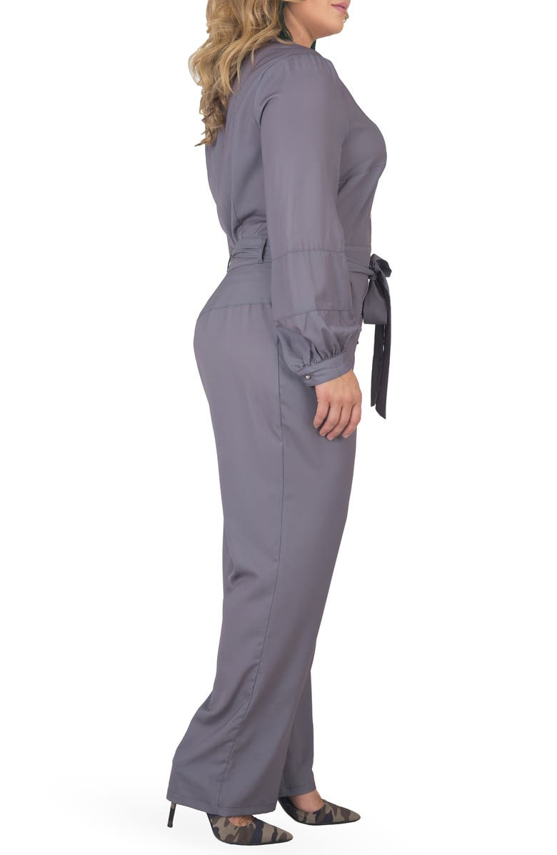 Standards & Practices Long Sleeve Jumpsuit, Alternate, color, Light Grey