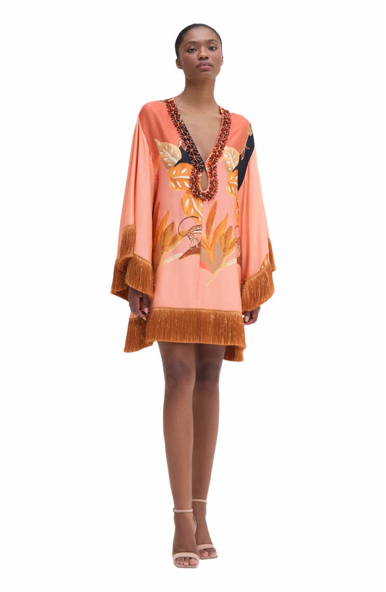 PatBO Bananier Mini Caftan, Main, color, 