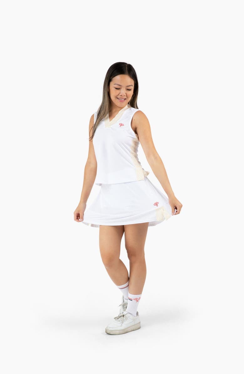 Love All Tennis Women's Tracy Skort Polka Dot, Alternate, color, White