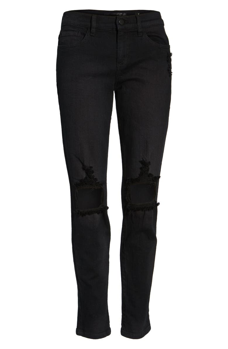 SP Black Destroyed Boyfriend Jeans, Alternate, color, 