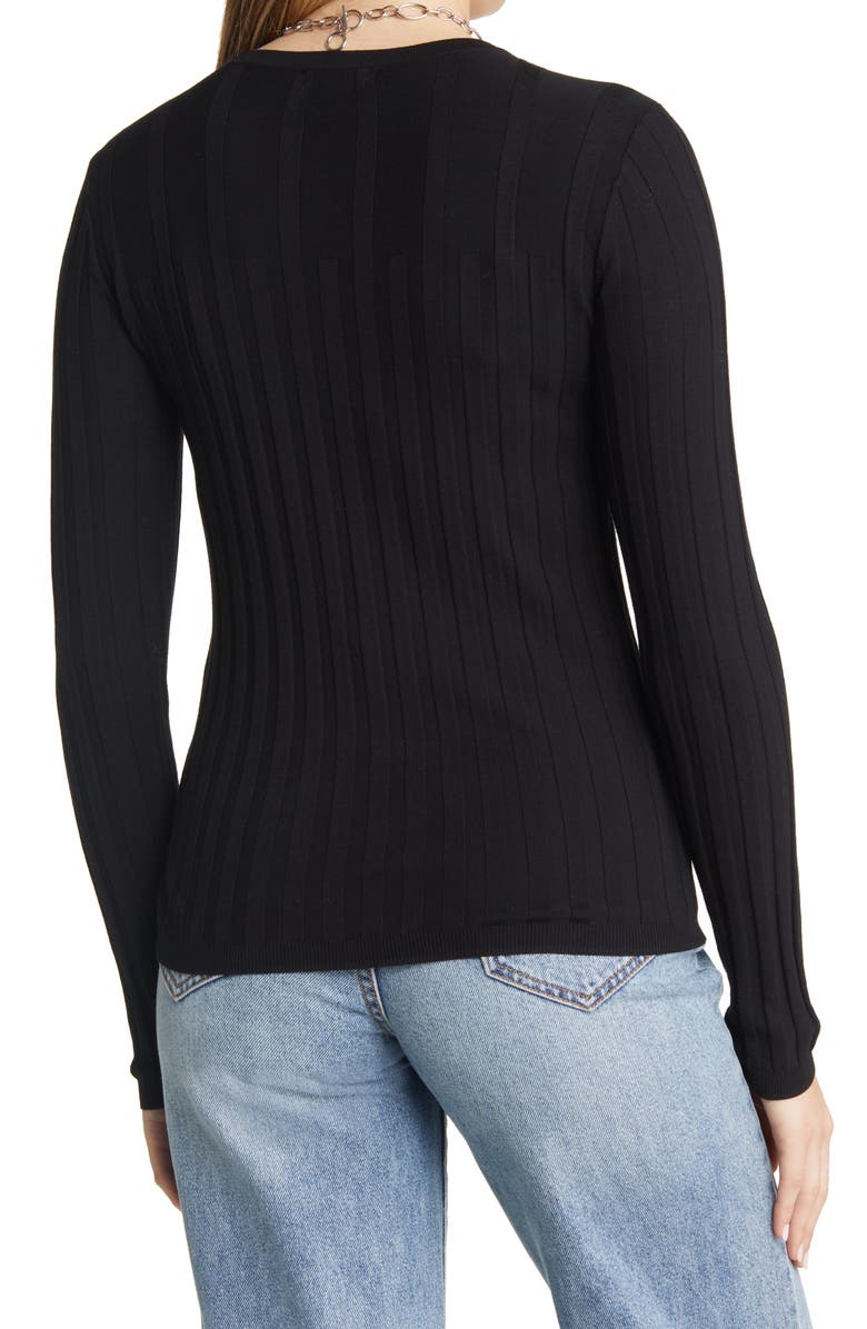 Halogen<sup>®</sup> Rib Crew Neck Sweater, Alternate, color,