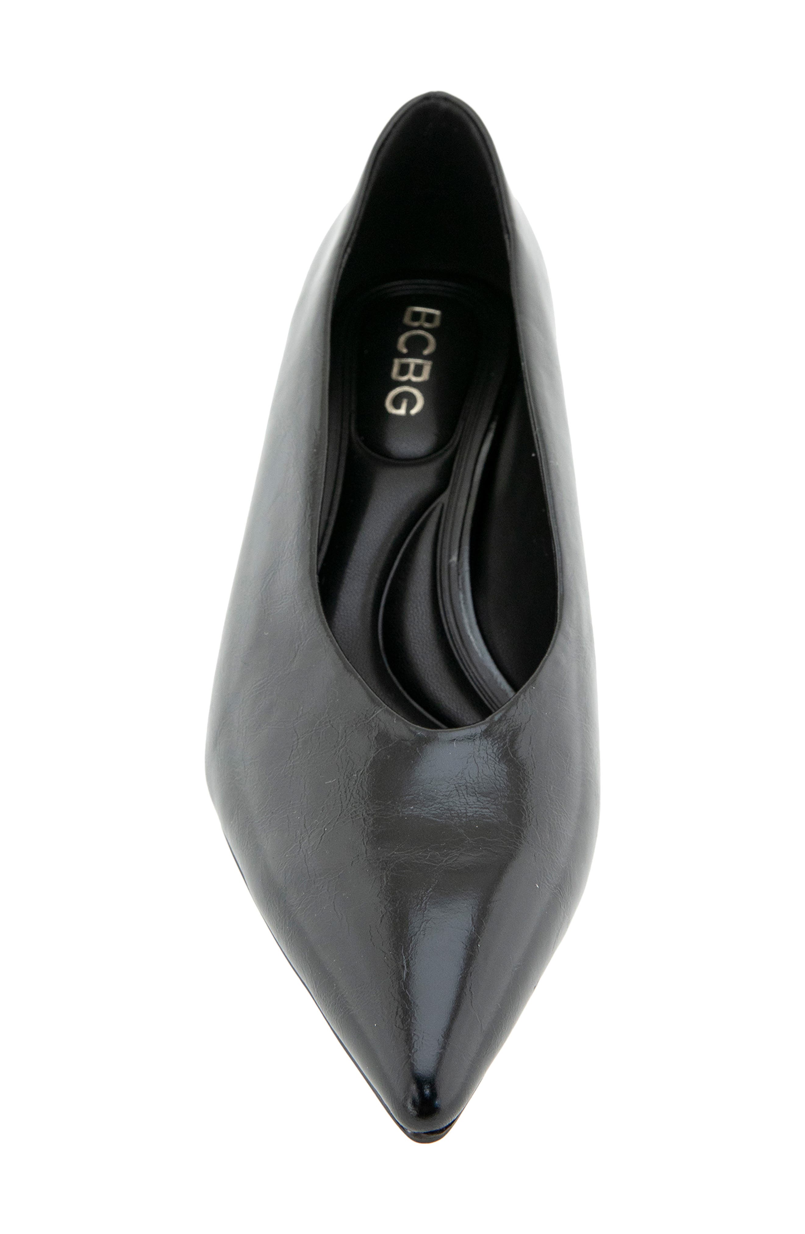 Pacsin Pointed Toe Kitten Heel Pump, Alternate, color, BLACK