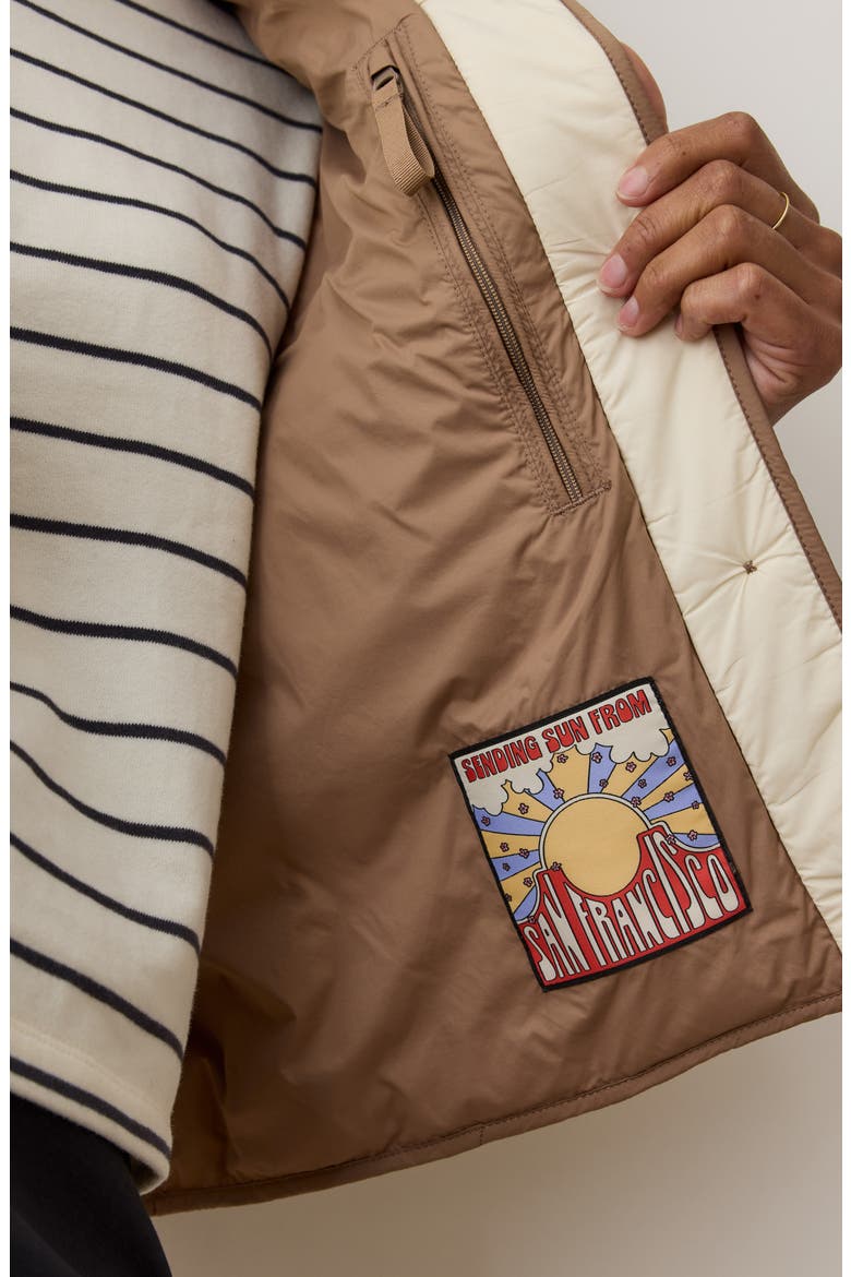 Marina Quilted Liner Jacket, Alternate, color, CARAMEL