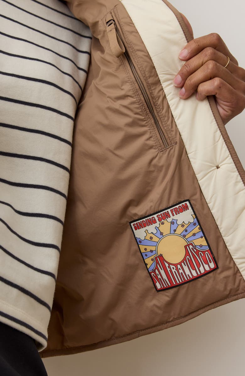 Marine Layer Marina Quilted Liner Jacket, Alternate, color, Caramel