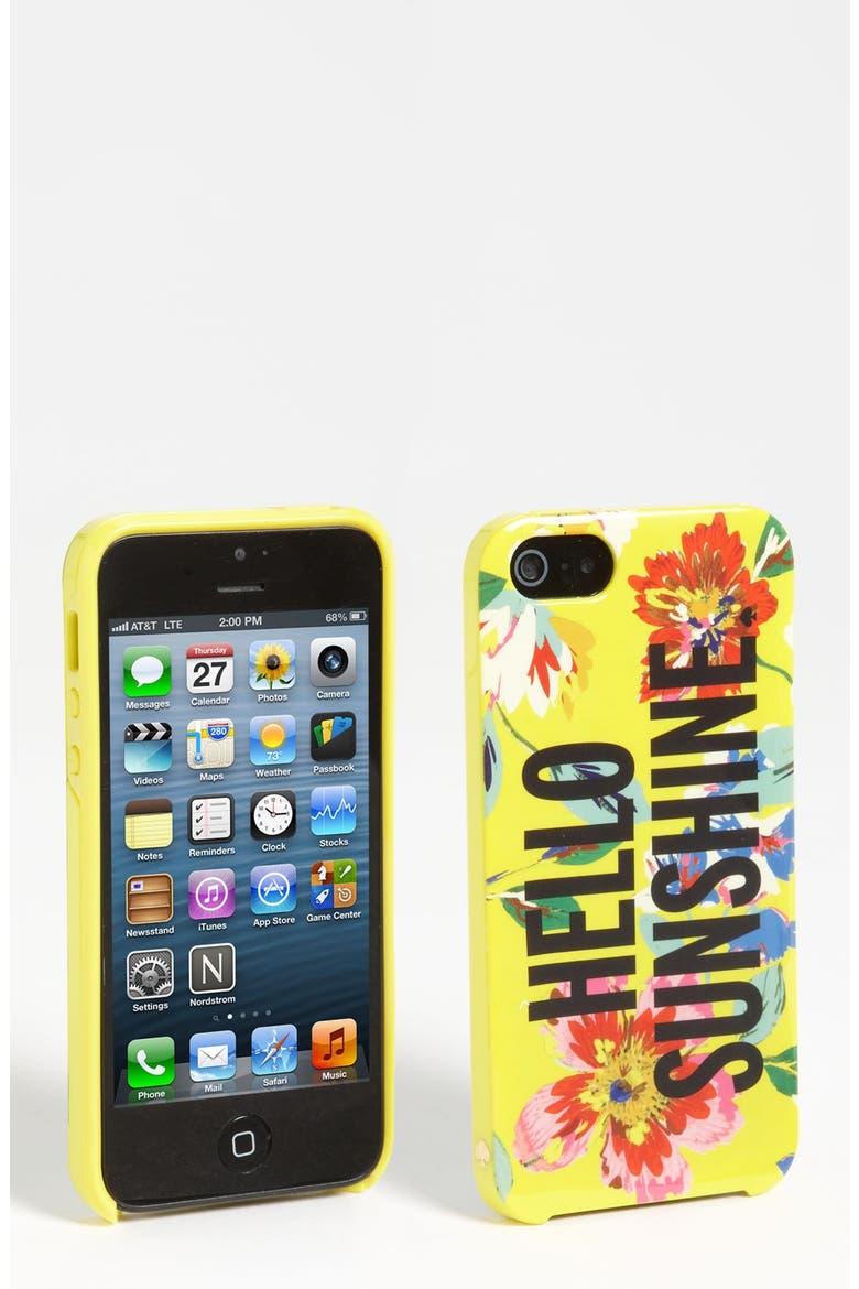 'hello sunshine' iPhone 5 & 5S case, Main, color, BRIGHT YELLOW