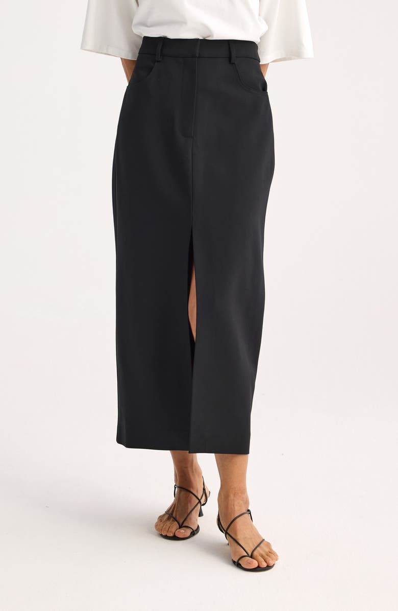 Róhe Front Slit Skirt, Main, color,