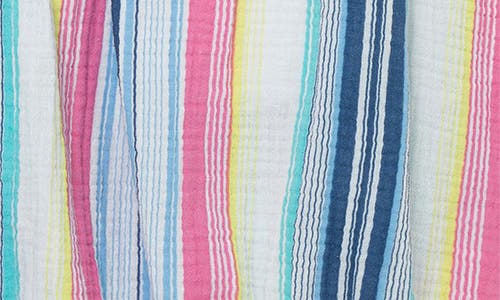 Peek Aren't You Curious Kids' Stripe Gauze Top & Denim Shorts Set In Stripe