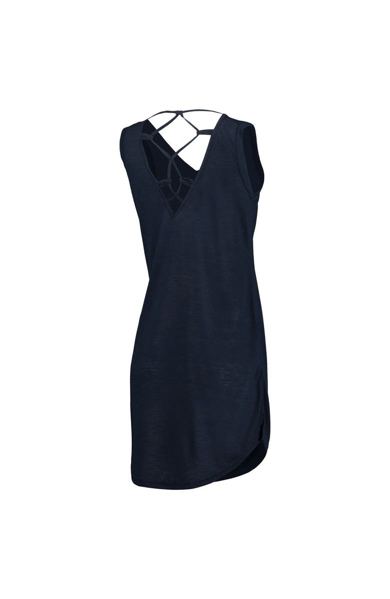 G-III 4HER BY CARL BANKS Women's G-III 4Her by Carl Banks Navy New York Yankees Game Time Slub Beach V-Neck Cover-Up Dress, Alternate, color, Navy