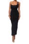 Krishna One-Shoulder Sparkle Mesh Cocktail Dress