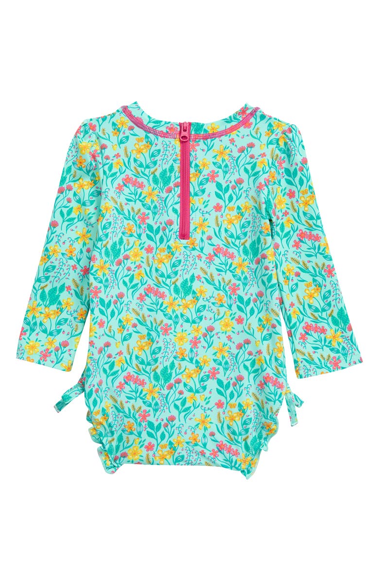 Hatley Summer Garden One-Piece Rashguard Swimsuit, Alternate, color, 