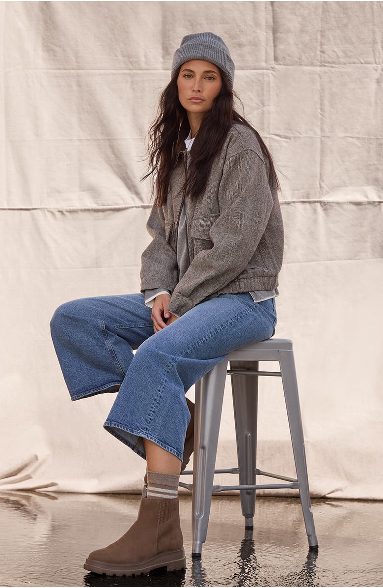 Blondo Jolie Waterproof Platform Bootie, Alternate, color, Taupe Nubuck