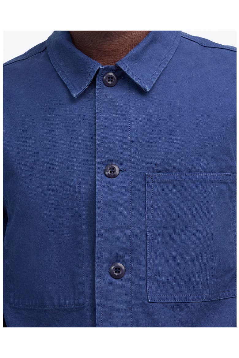 Overshirt in Garment-Dyed Canvas, Alternate, color, VINTAGE FRENCH BLUE
