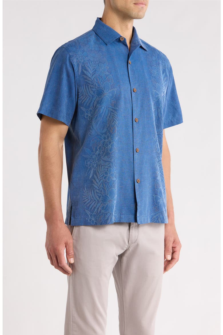 Kona Luxe Silk Button-Up Shirt, Alternate, color, DOCKSIDE BLUE