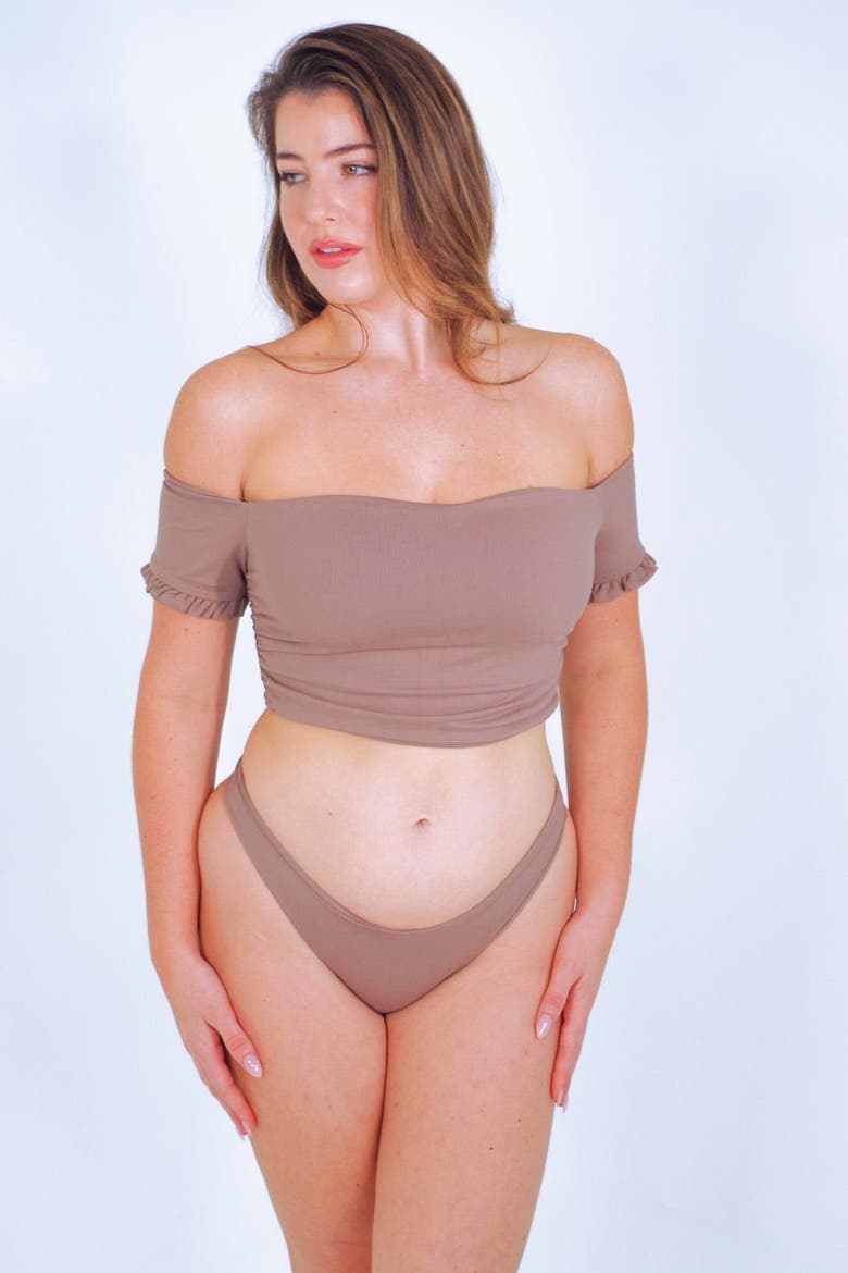 Amelia Bikini Bottom, Alternate, color, Taupe