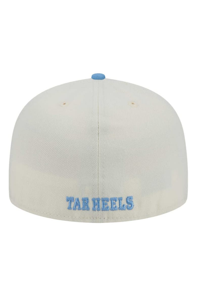 New Era Men's New Era Cream North Carolina Tar Heels Chrome 59FIFTY Fitted Hat, Alternate, color,