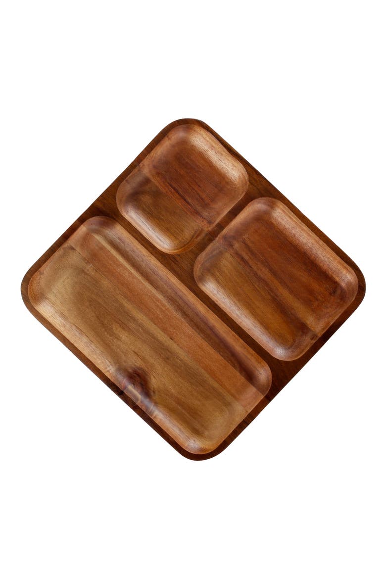 Acacia Wood Tray, Main, color, NATURAL