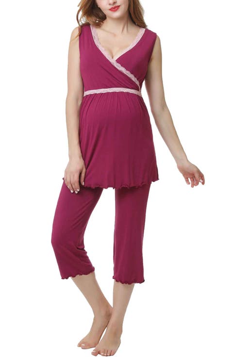 Penny Maternity/Nursing Pajamas Set