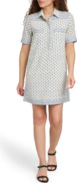 Faherty Rae Linen Blend Mini Shirtdress