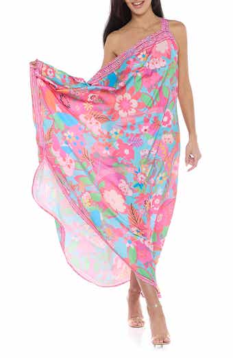 RANEES Asymmetrical One-Shoulder Neck Cover-Up