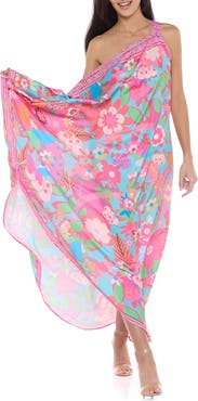 RANEES Asymmetrical One-Shoulder Neck Cover-Up