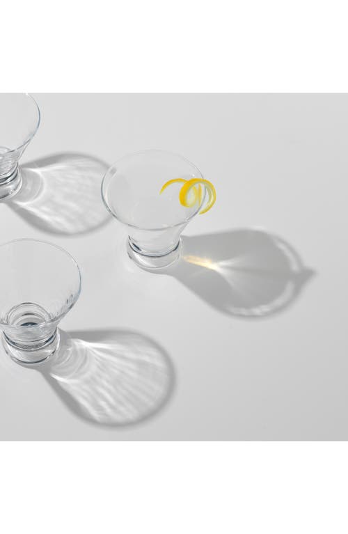 Joyjolt Afina Set Of 6 Martini Glasses In Transparent
