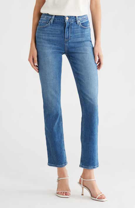 PAIGE Cindy High Waist Ankle Straight Leg Jeans