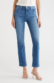 PAIGE Cindy High Waist Ankle Straight Leg Jeans
