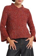 CIEBON Vickie Metallic Mock Neck Sweater