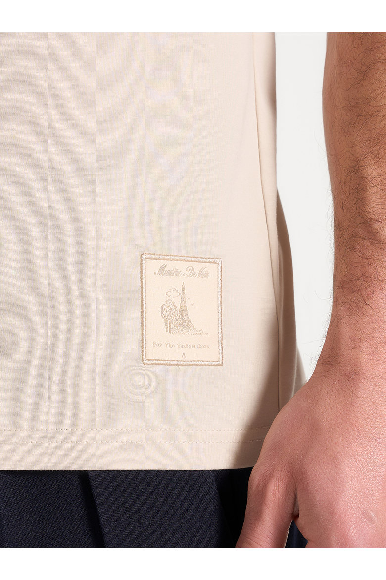 Fitted Luxe T Shirt, Alternate, color, Cream