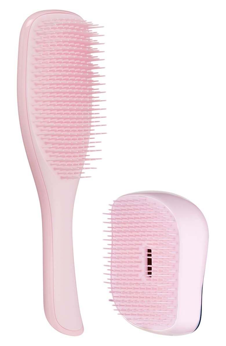 Tangle Teezer Compact & Ultimate Hairbrush Set $33 Value, Main, color, Rosebud/ Chrome