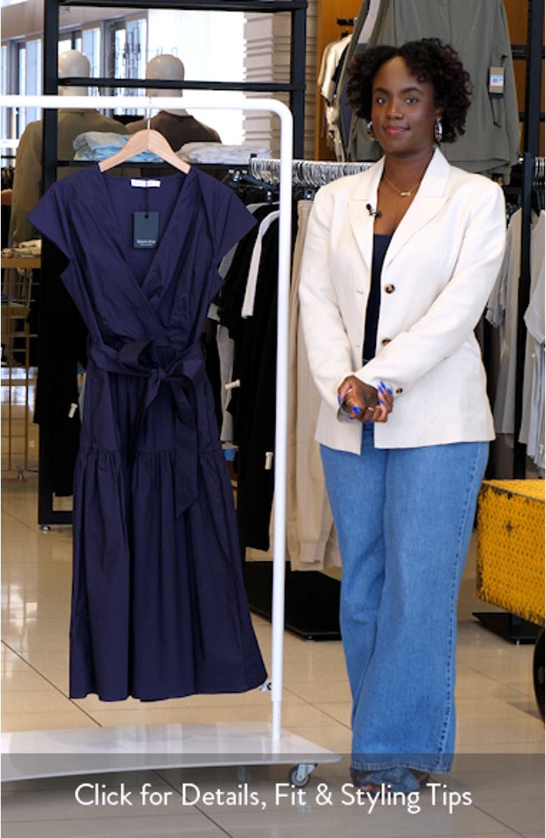 Posey Wrap Front Tiered Cotton Dress, sales video thumbnail