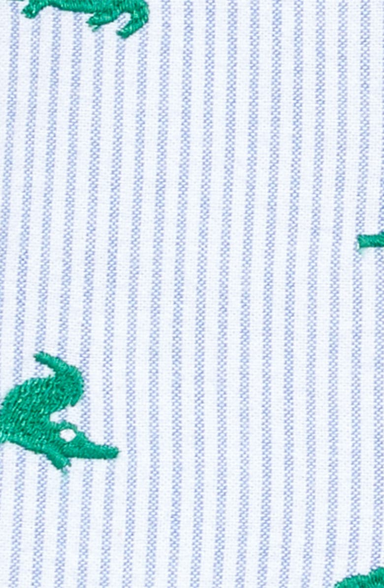 Mini Boden Embroidered Stripe Romper, Alternate, color, 