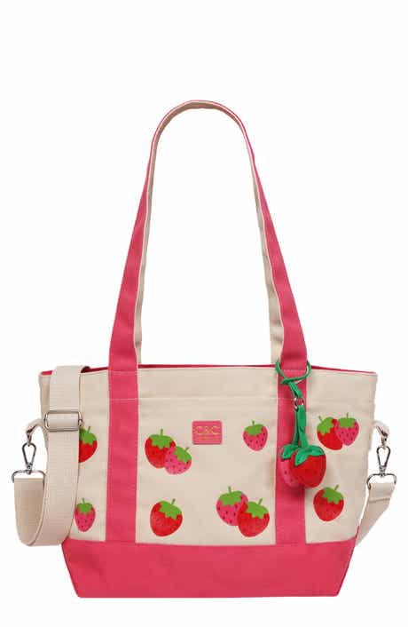 C & C California Strawberry Print Tote Bag