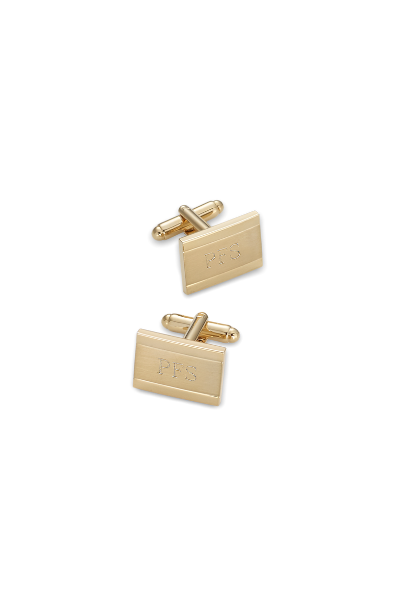 Paul Fredrick Engravable Cufflinks, Main, color, Gold