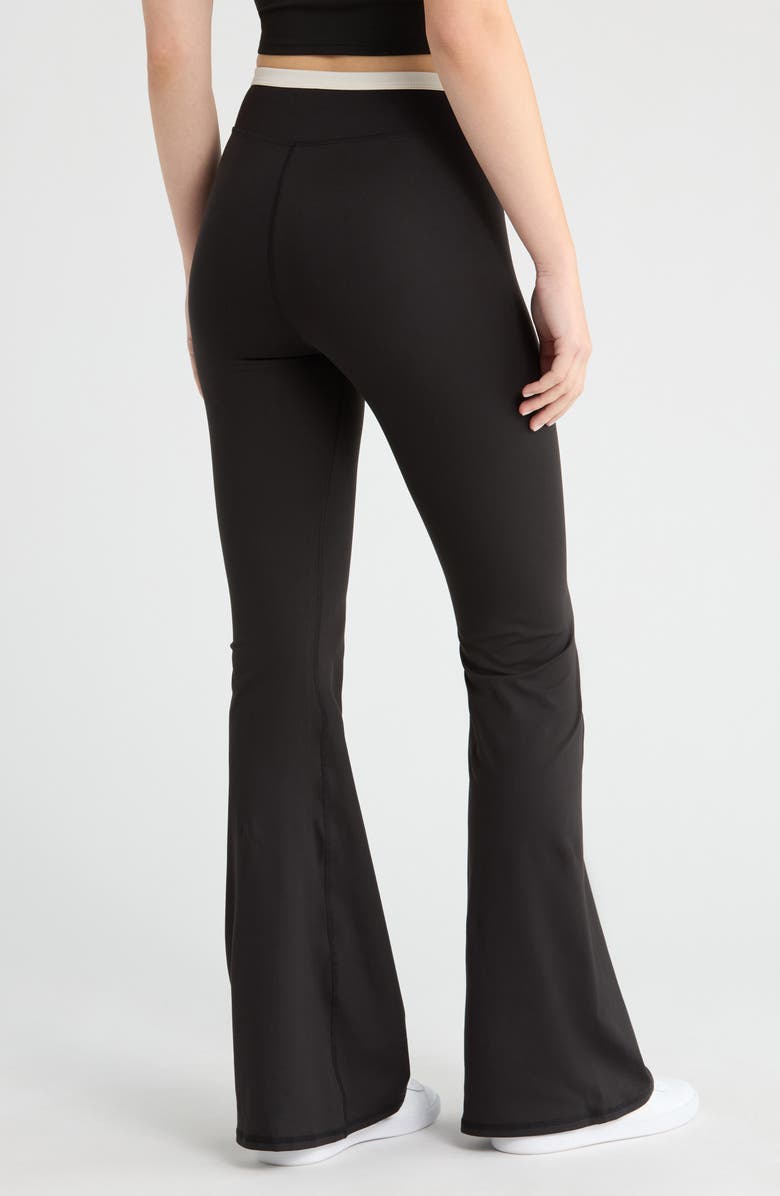 PacSun Contrast Crossover Flare Leggings, Alternate, color, Meteorite