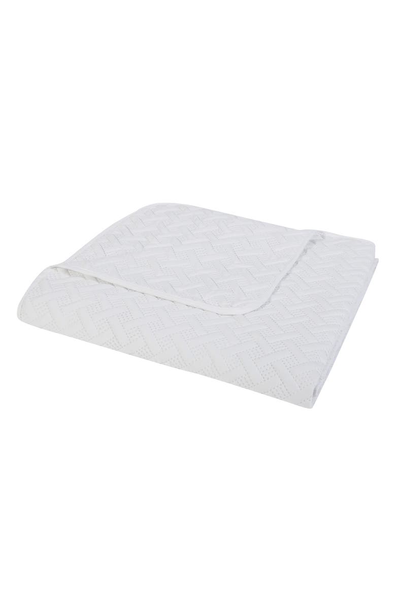 VCNY HOME Nina Embossed Basketweave Quilt Set - Twin, Alternate, color, White