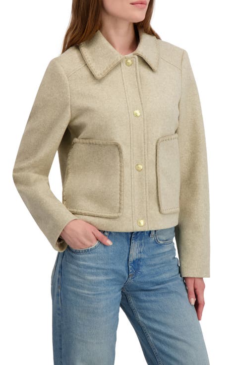 Blanket Stitch Crop Jacket
