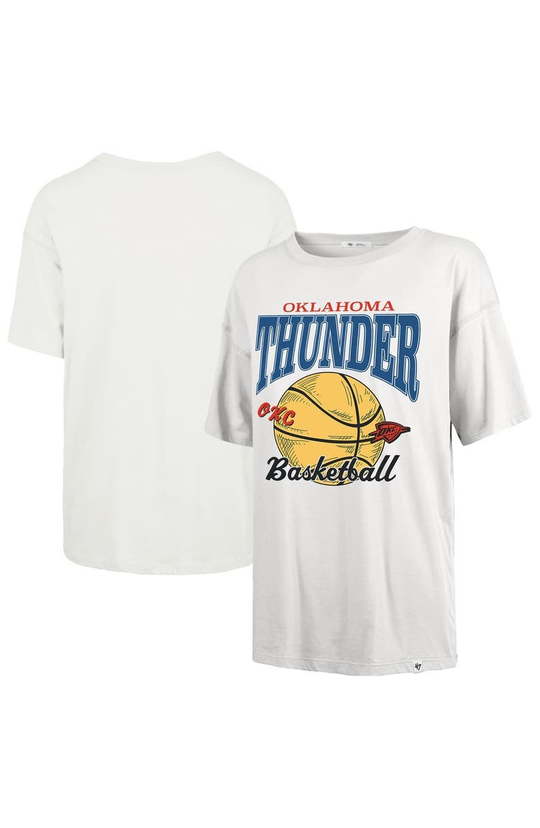 '47 Women's '47 White Oklahoma City Thunder City Edition Down Court Sadie T-Shirt, Alternate, color, White